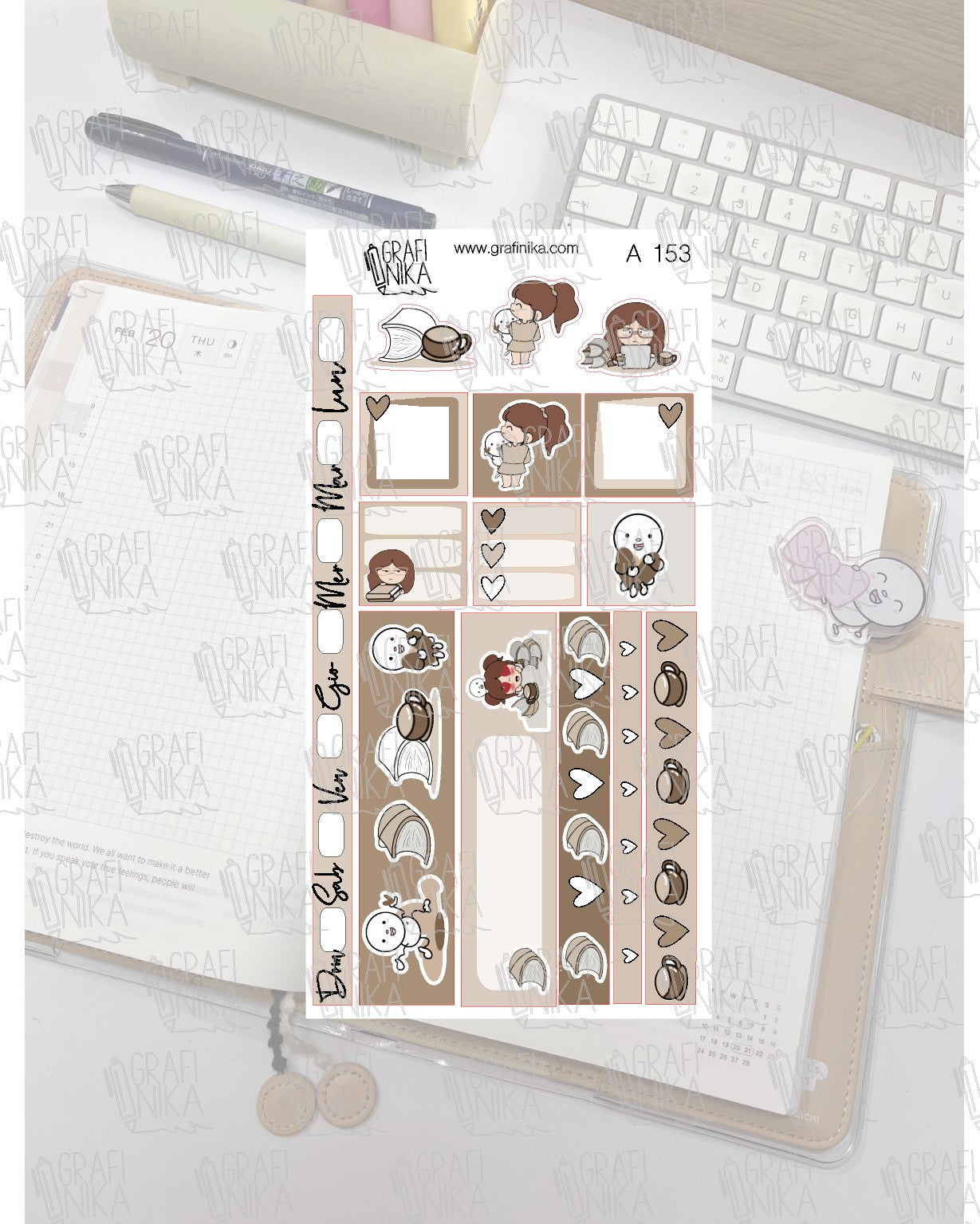 kit settimanale per hobonichi weeks - A153 Vicky e niko planner