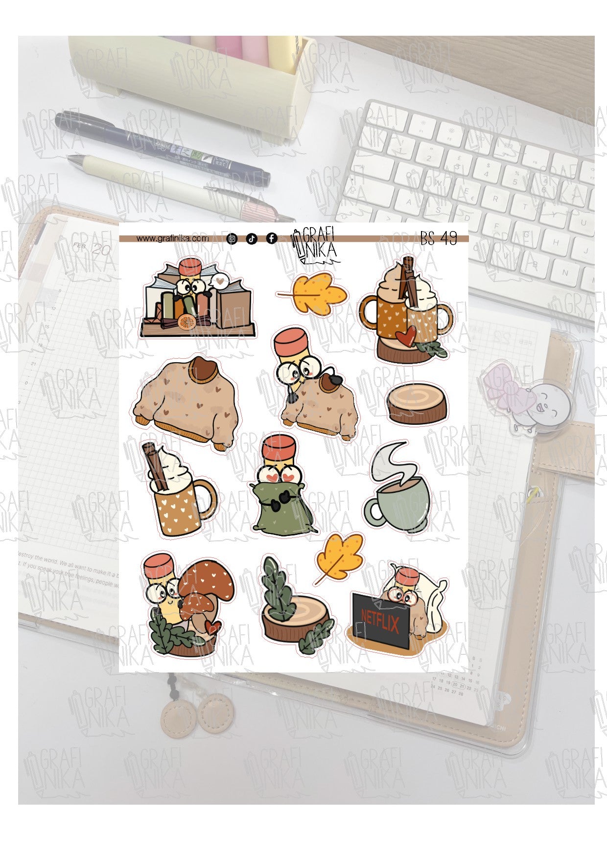 BS 49 - big sticker autunnali sweet Pencil