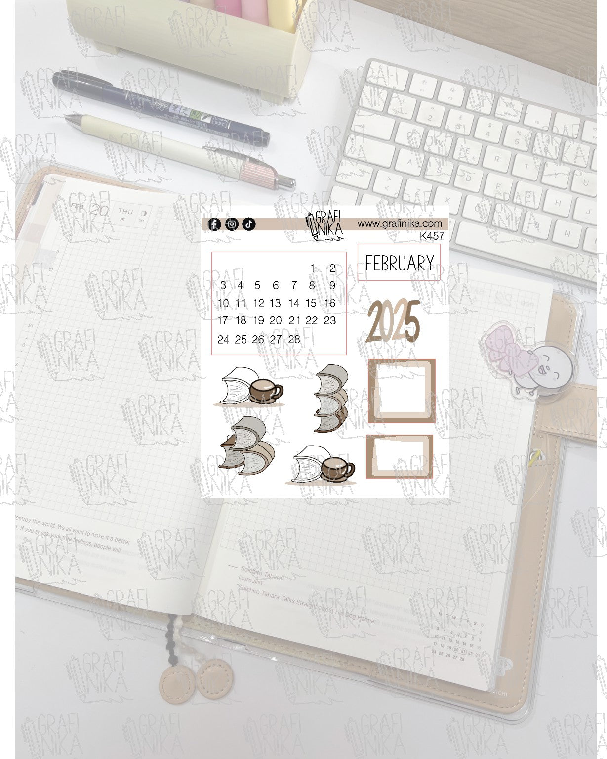 K457 - mese febbraio sticker vari