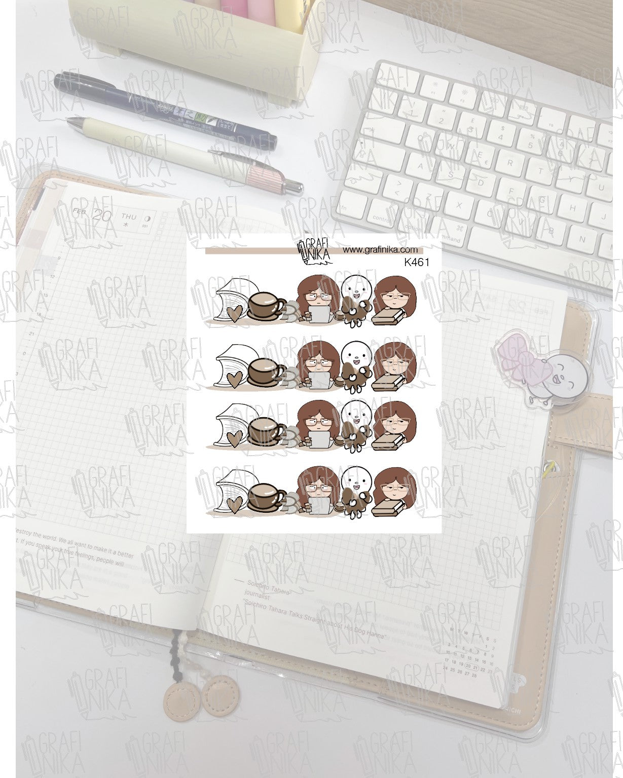 K461 - striscia decorativa Vicky e Niko planner time