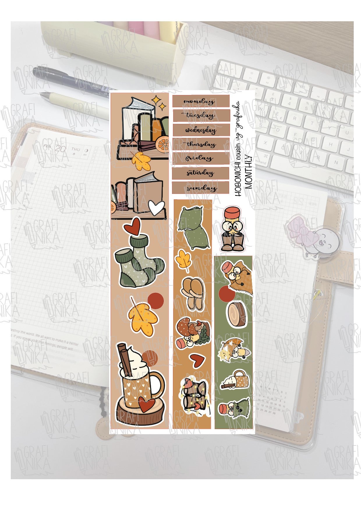 mensile fall - Pencil - hobonichi cousin _ A5
