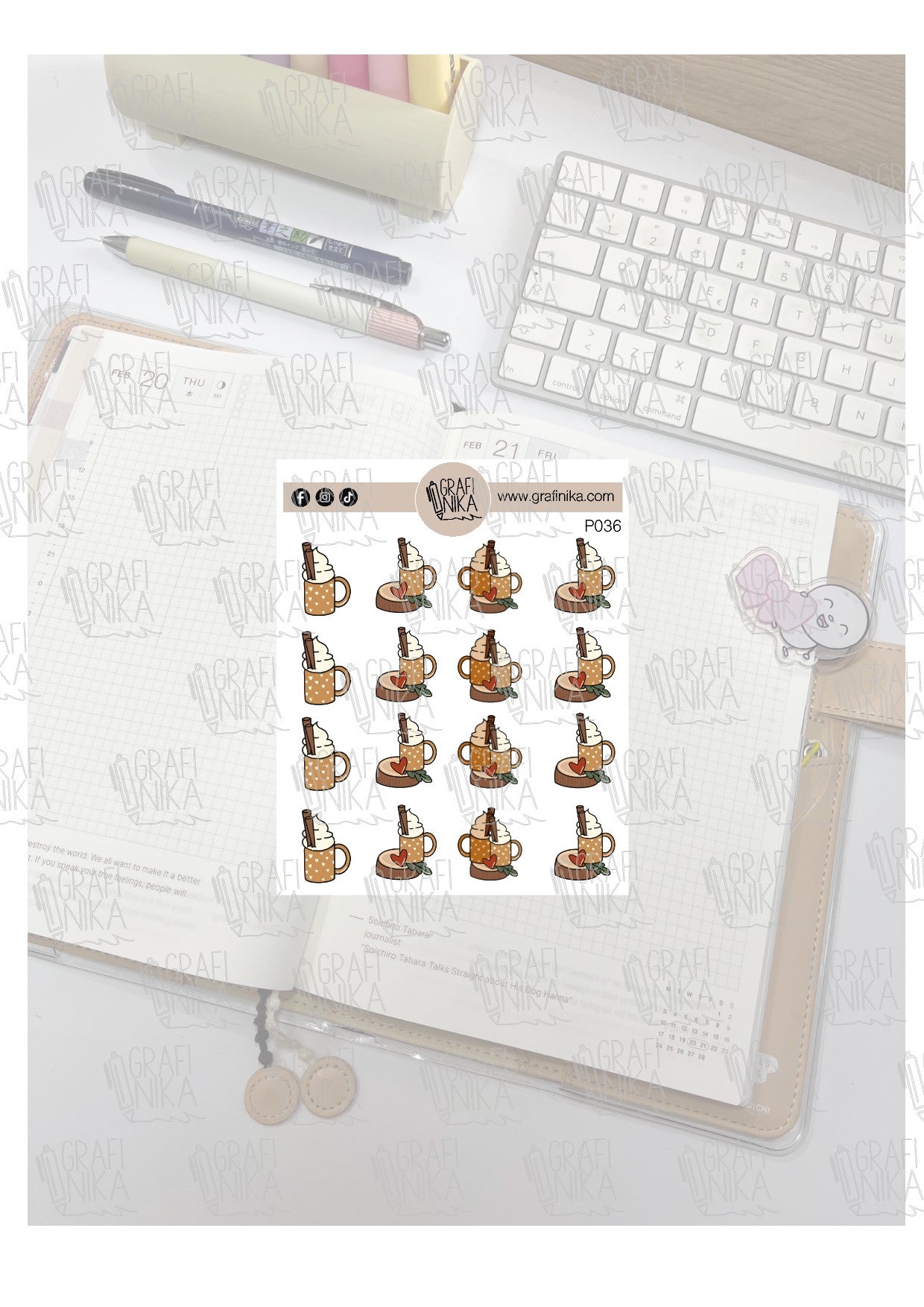 P36 - sweet pencil - tazza autunnale decorativa