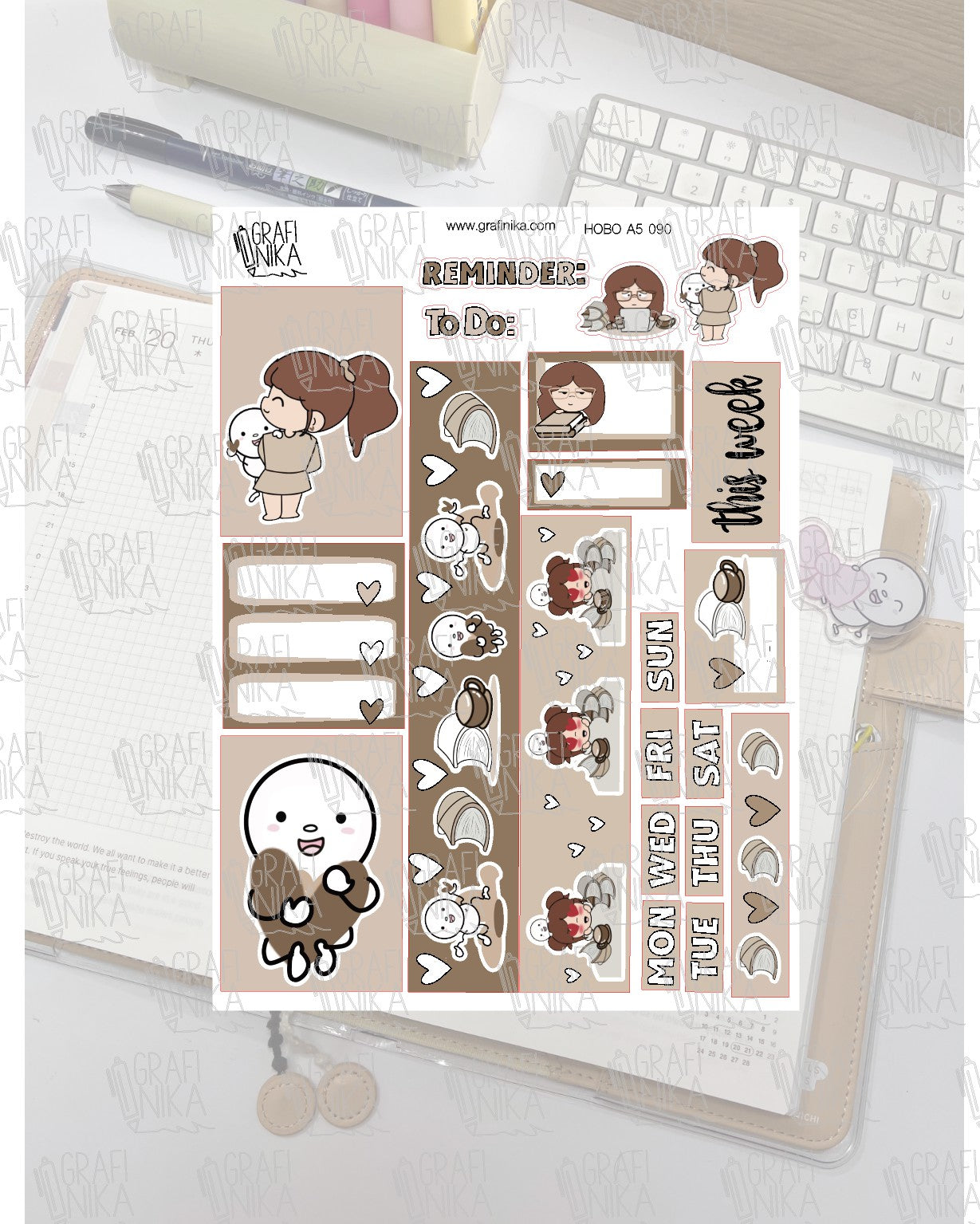 hobonichi cousin A5 - love kit with Vicky e Niko