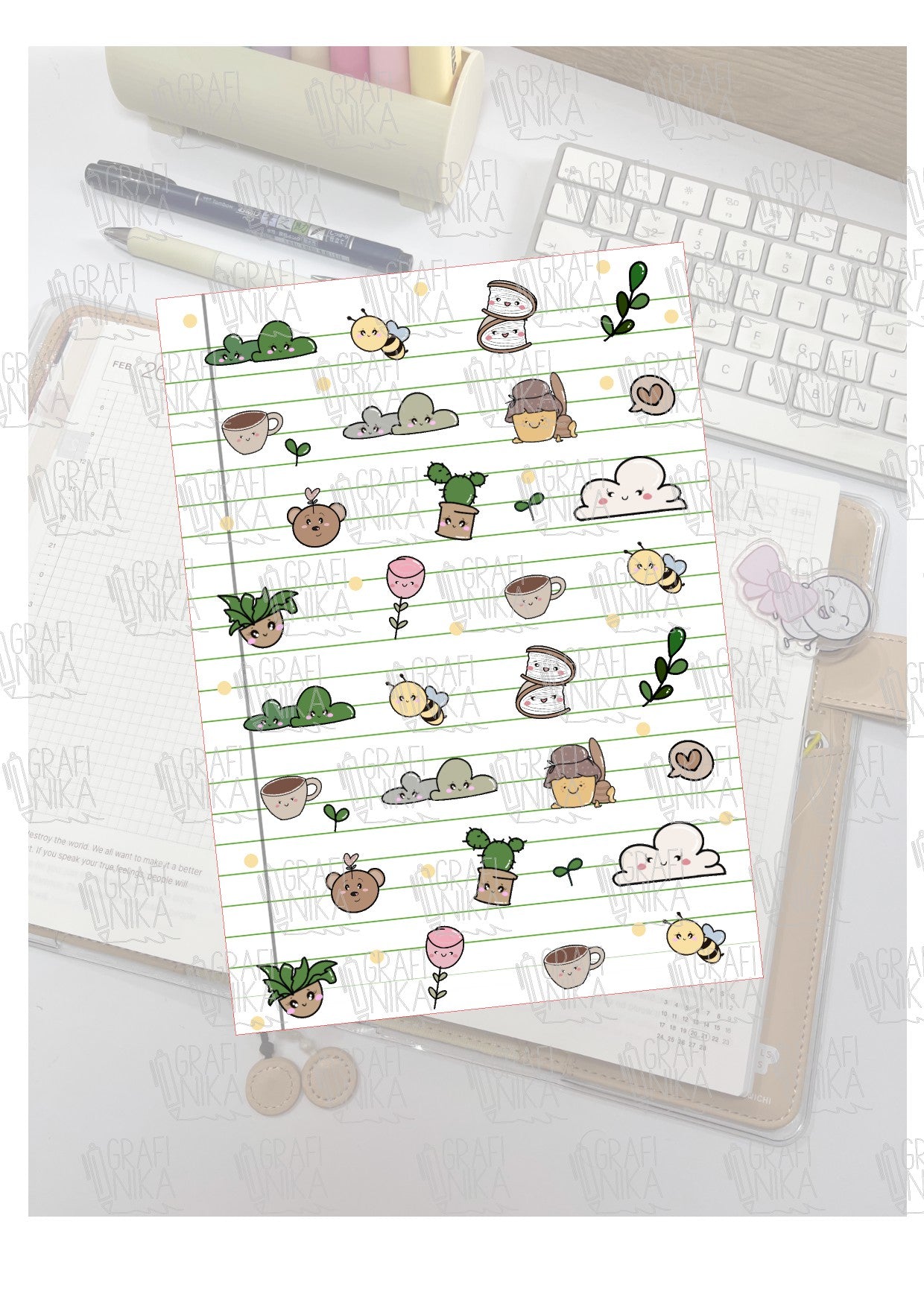 Pagine A5 adesive per Journaling