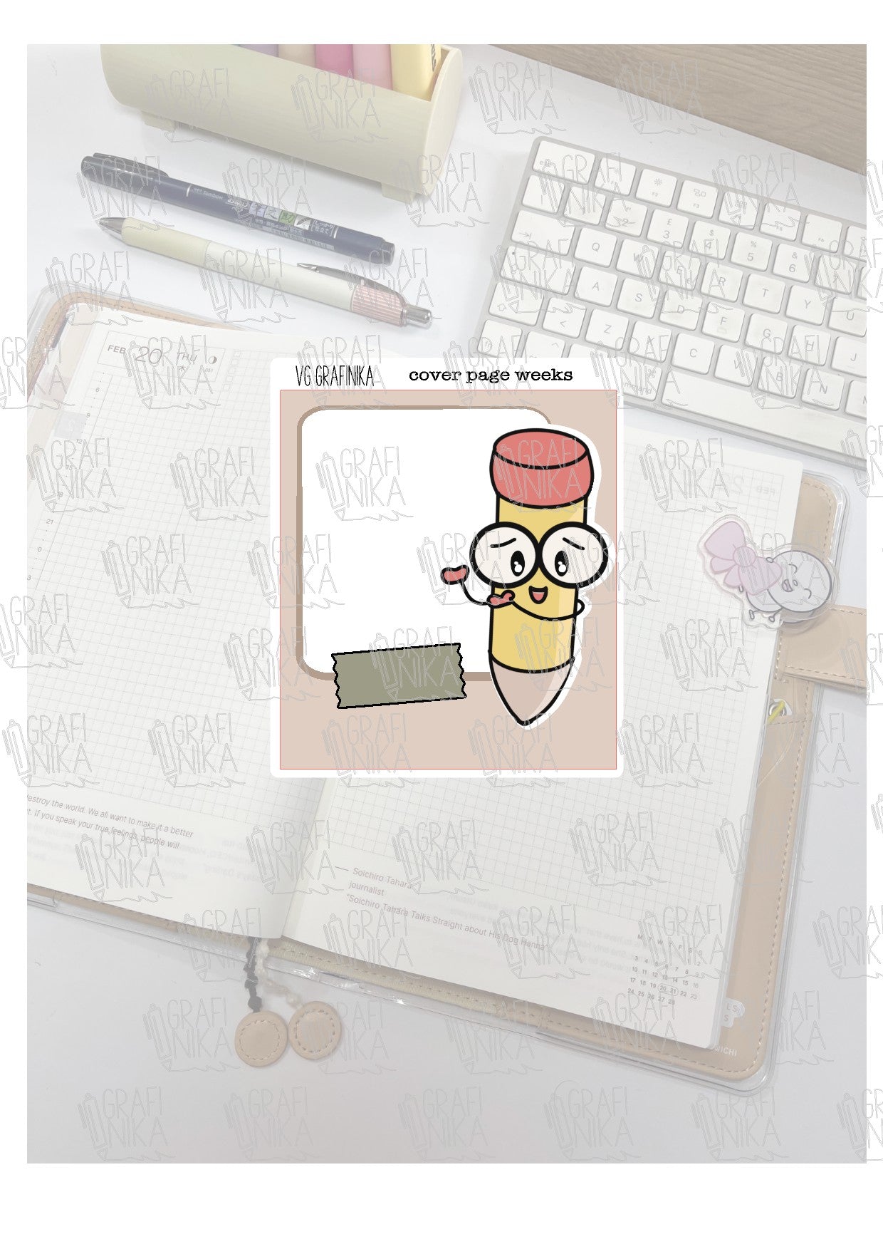 sticker per hobo weeks - sweet pencil