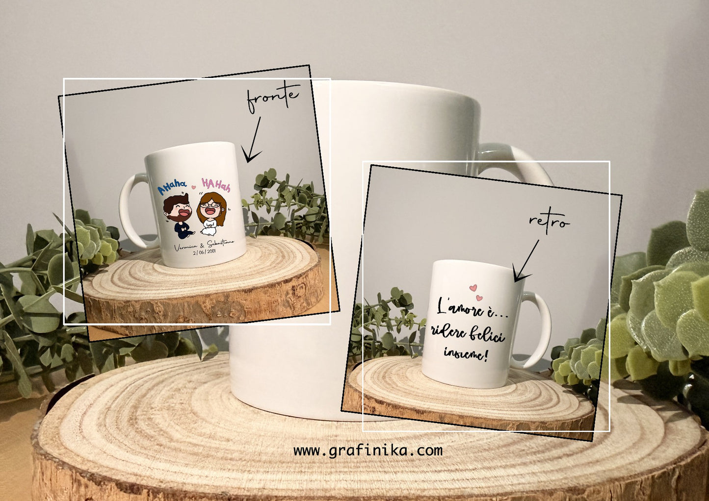 Tazza personalizzata - doppia stampa fronte e retro