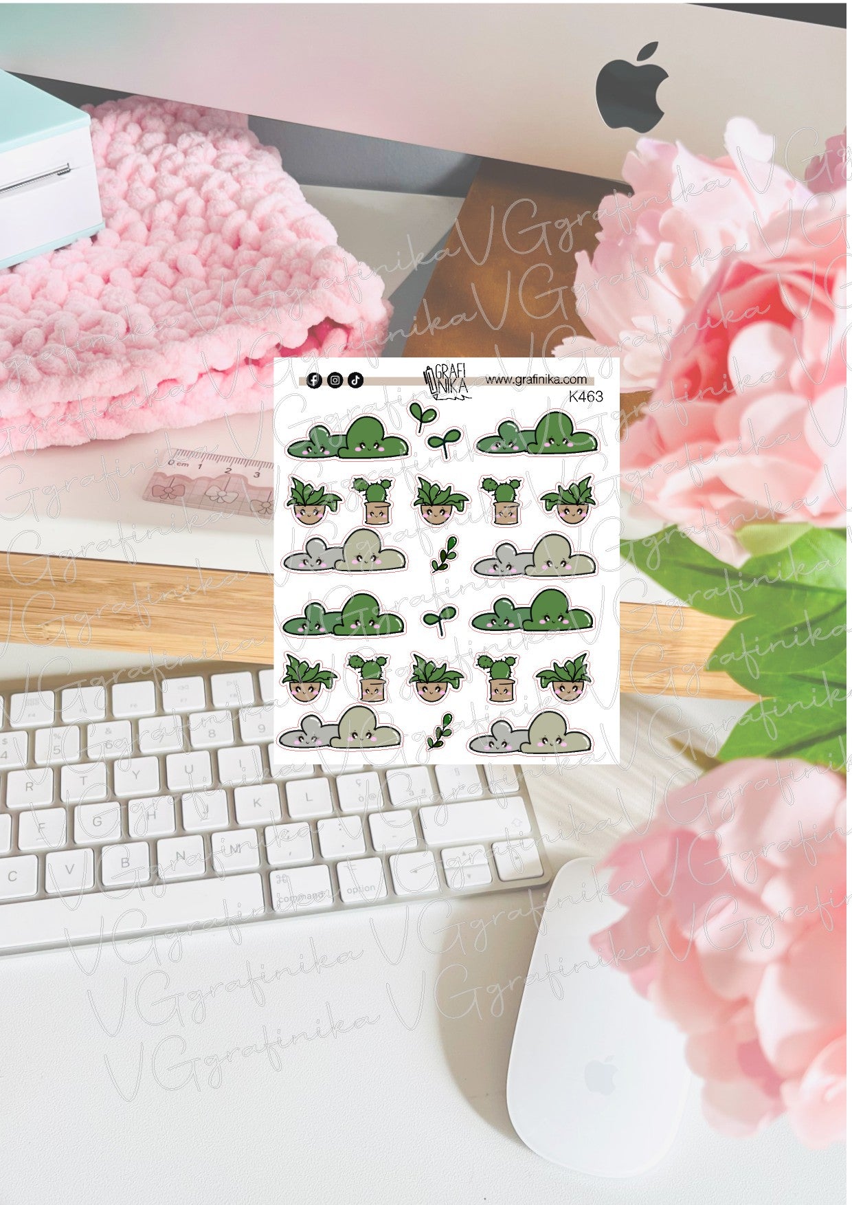 k463 - stickers kawaii collection nature