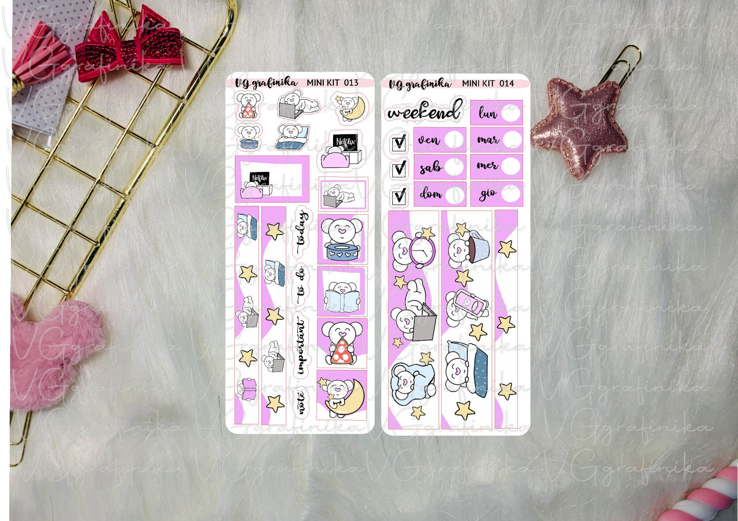 stickers sheets - minikit 13 / 14 sweet big nose