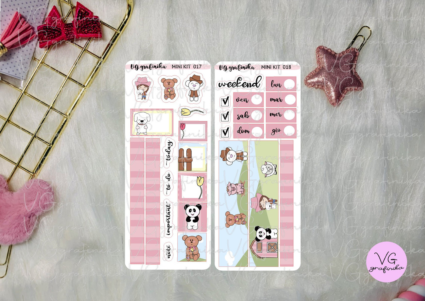 stickers sheets - minikit 17 / 18
