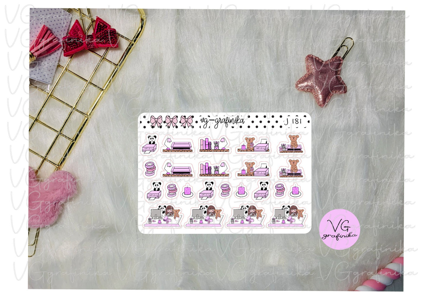 J 183 - planner time pink