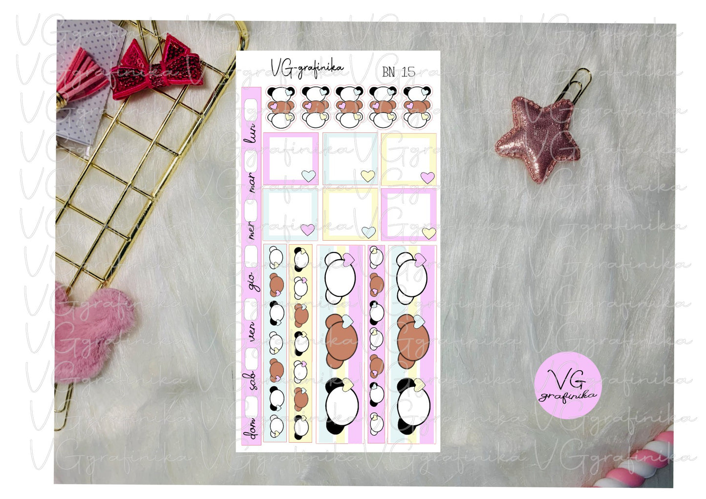 bn 15 - hobonichi weeks Capocce pastellose