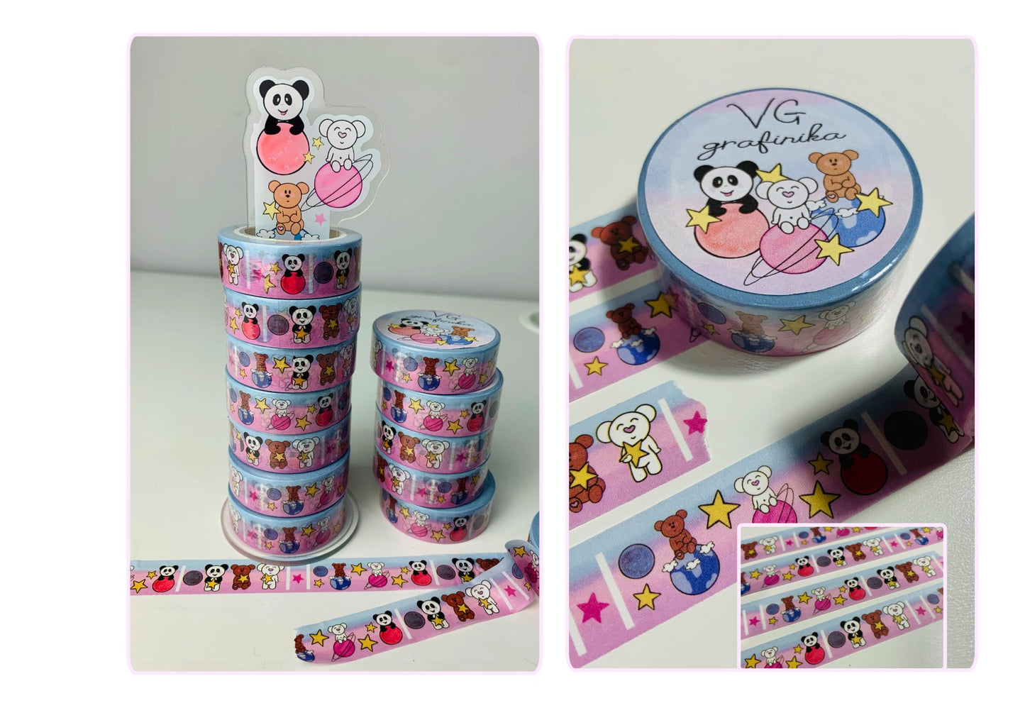 washi tape 15 mm x 10 mt - Universe