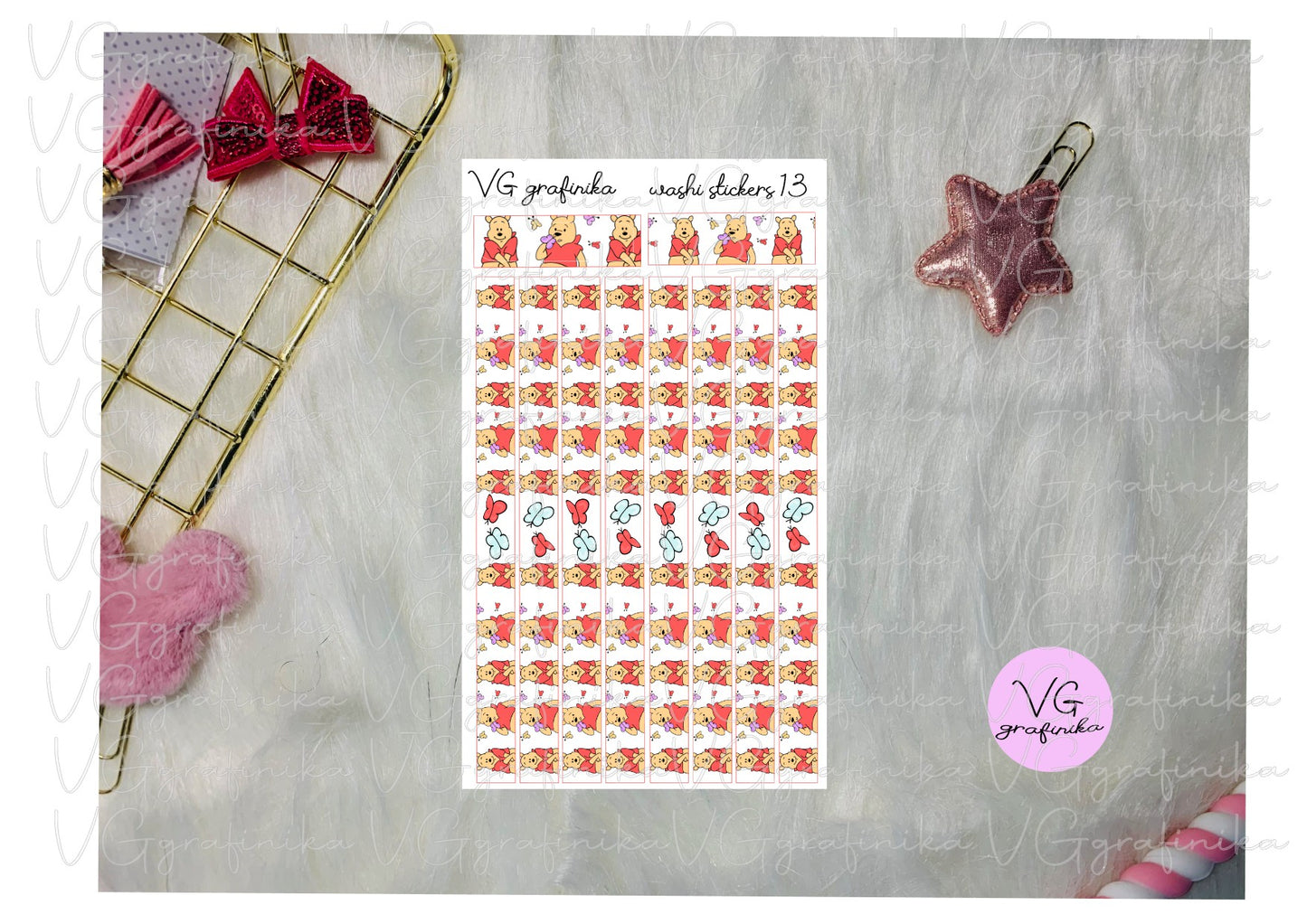 washi stickers 13 - sweet pooh