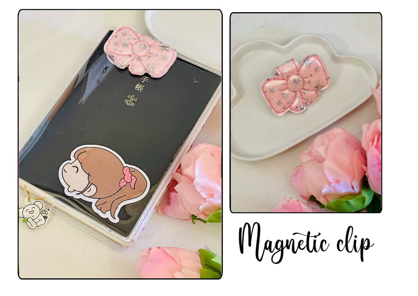 magnetic clip - Jelly star - pink