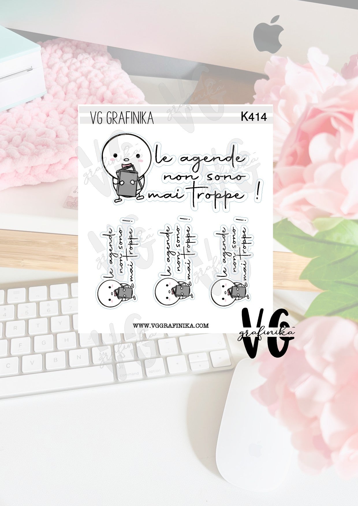 K 414 - stickers : Le agende non sono mai troppe -