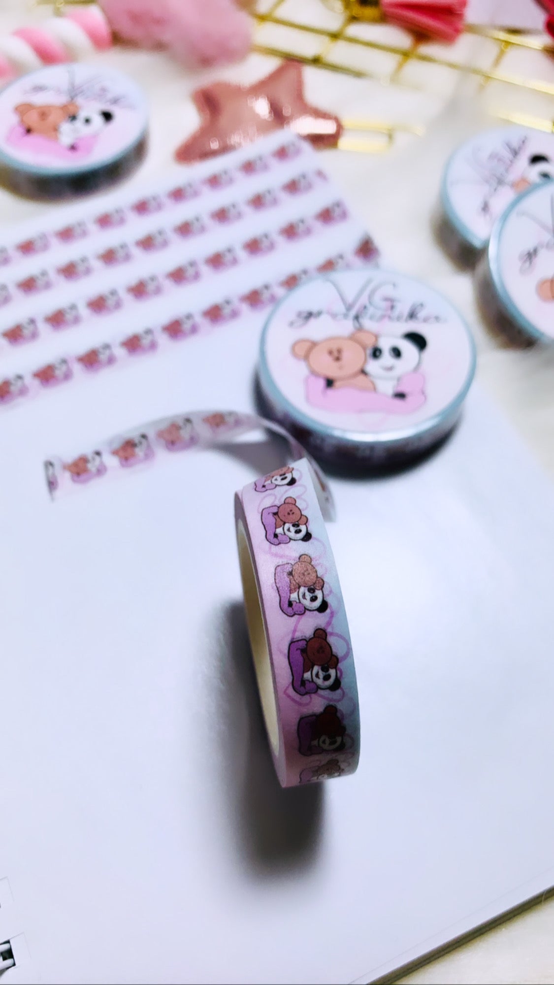 washi - Bamboo and teddy 10 mm x 10 mt
