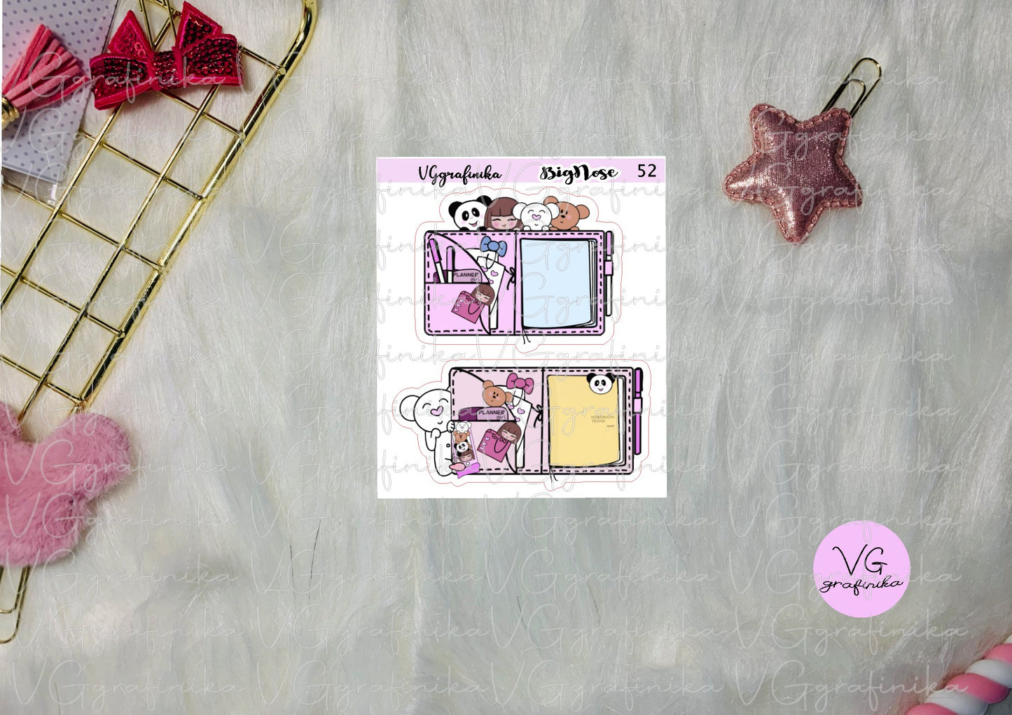 stickers Big Nose 52 - planner comics collection - hobonichi