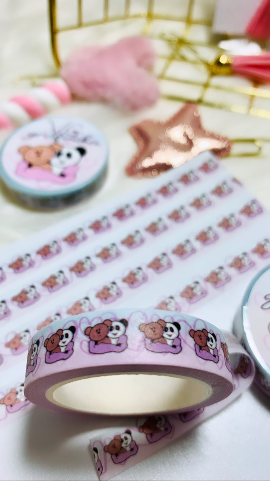 washi - Bamboo and teddy 10 mm x 10 mt