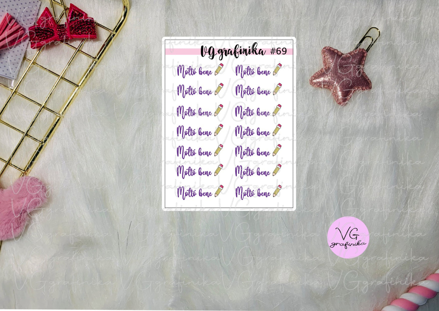 #69 Molto bene - stickers per insegnanti