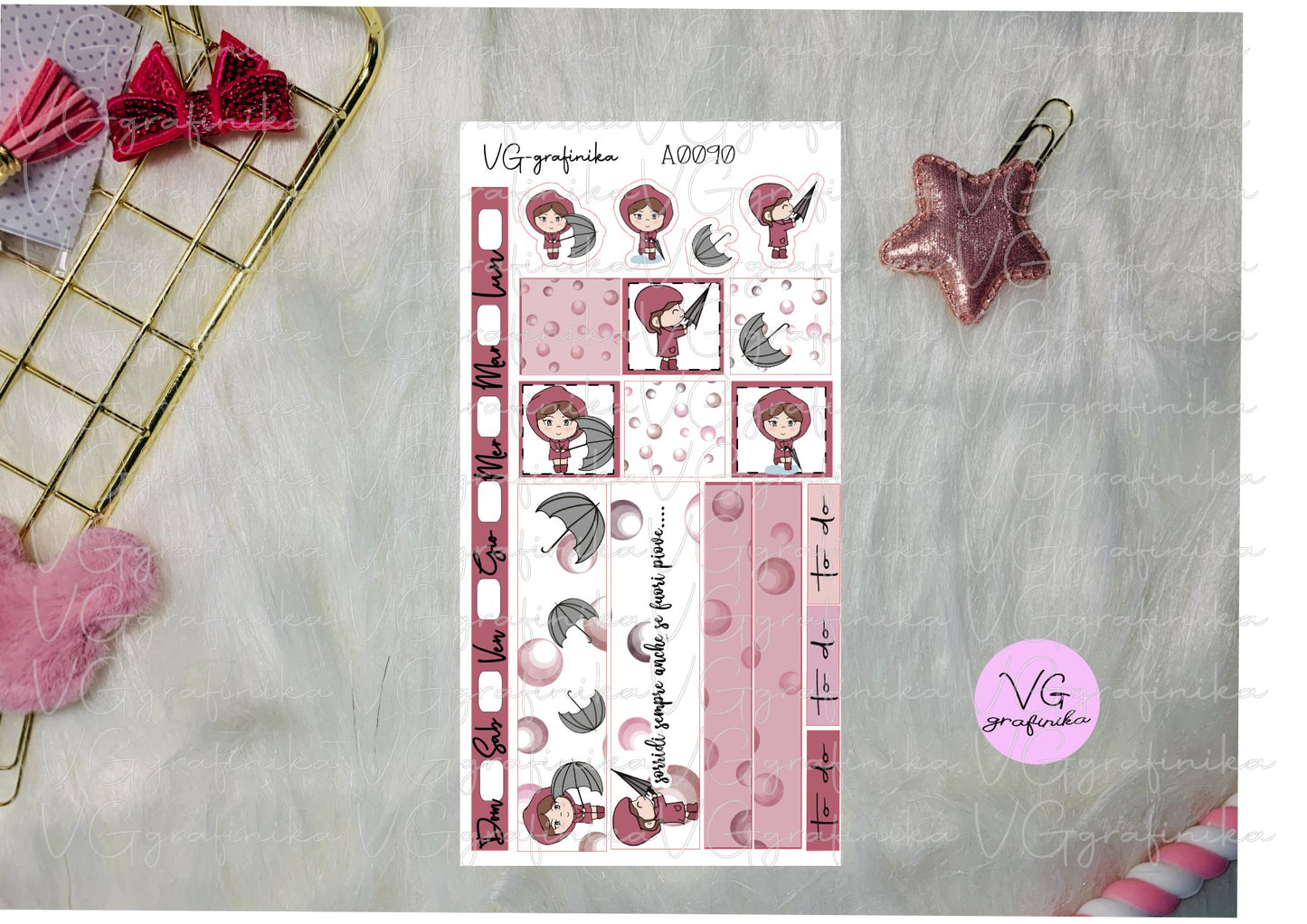 hobonichi weeks A0090 - Vicky , sorridi anche se fuori piove!