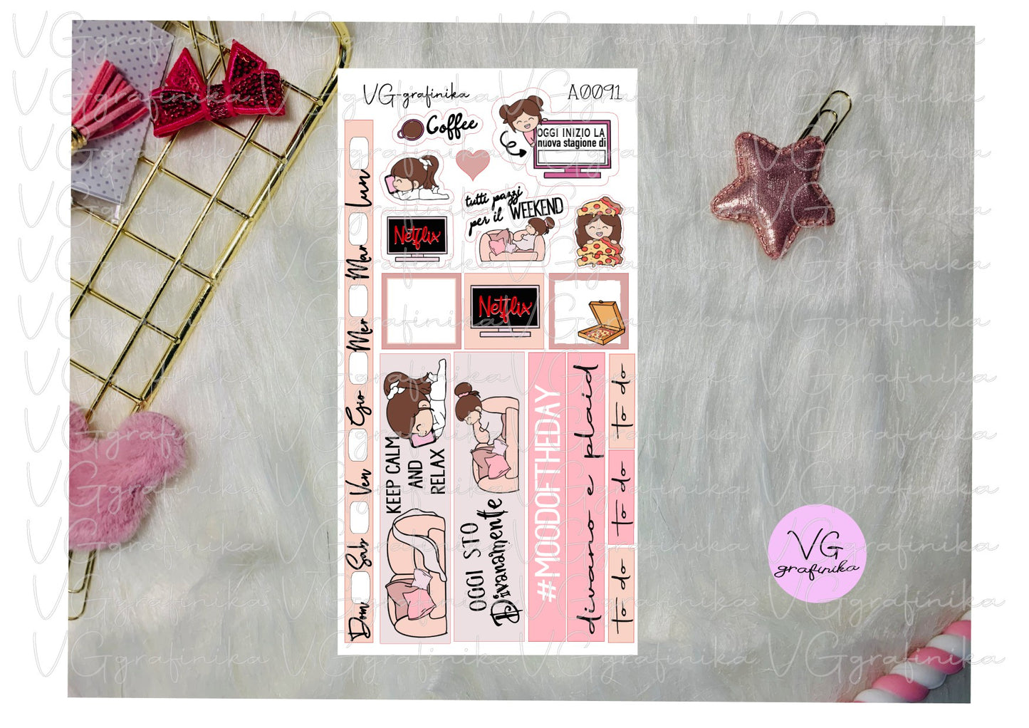 hobonichi weeks A0091 - Vicky sofa and relax