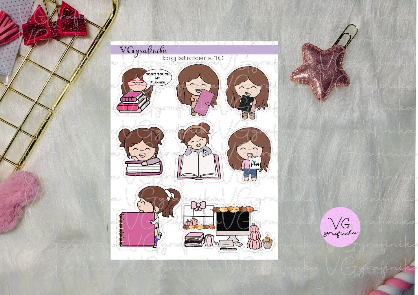BS 10 - BIG STICKERS - vicky and planning