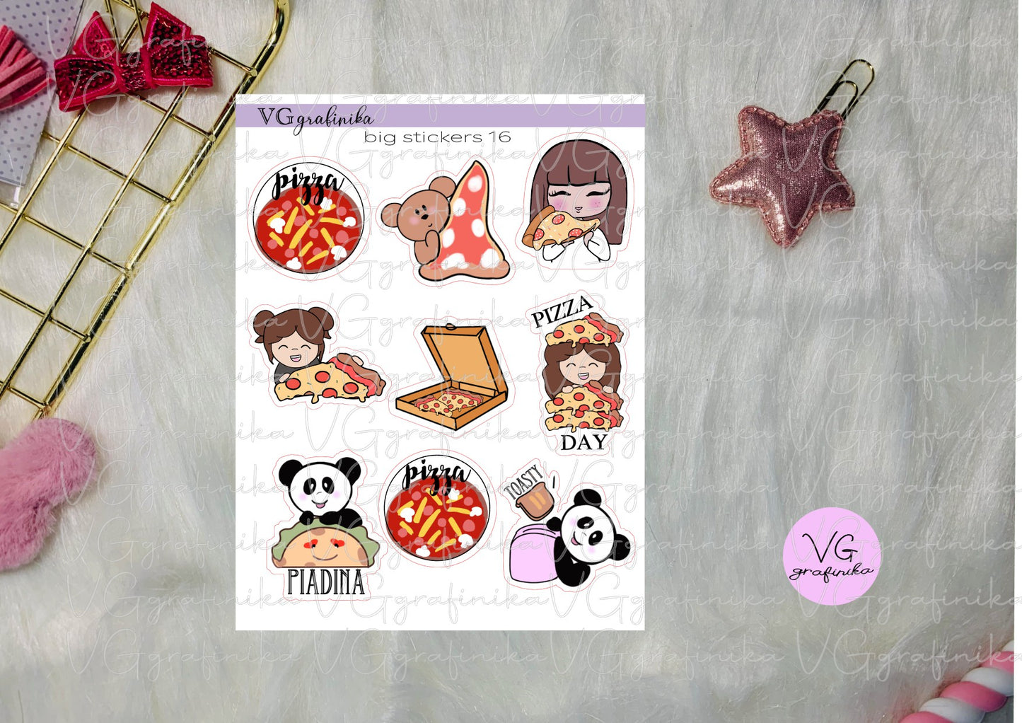 BS 16 - BIG STICKERS - pizza