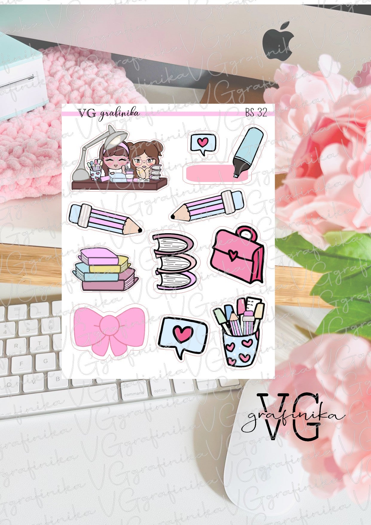 BS 32 - back to school - stickers