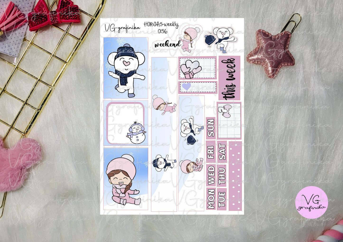 hobonichi cousin 56 - winter Vicky e Big nose