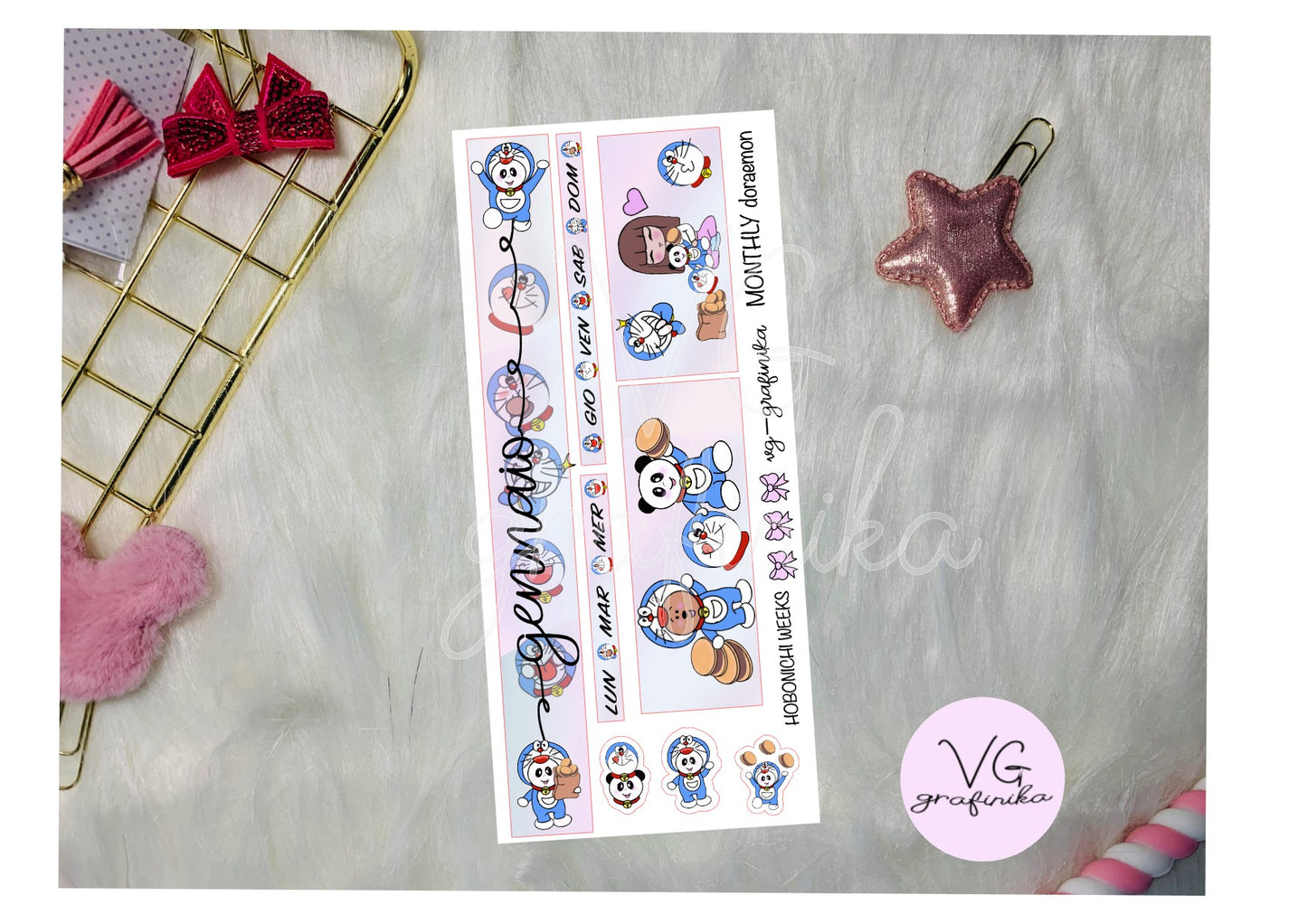 Mensile Gennaio hobonichi weeks Doraemon Bamboo