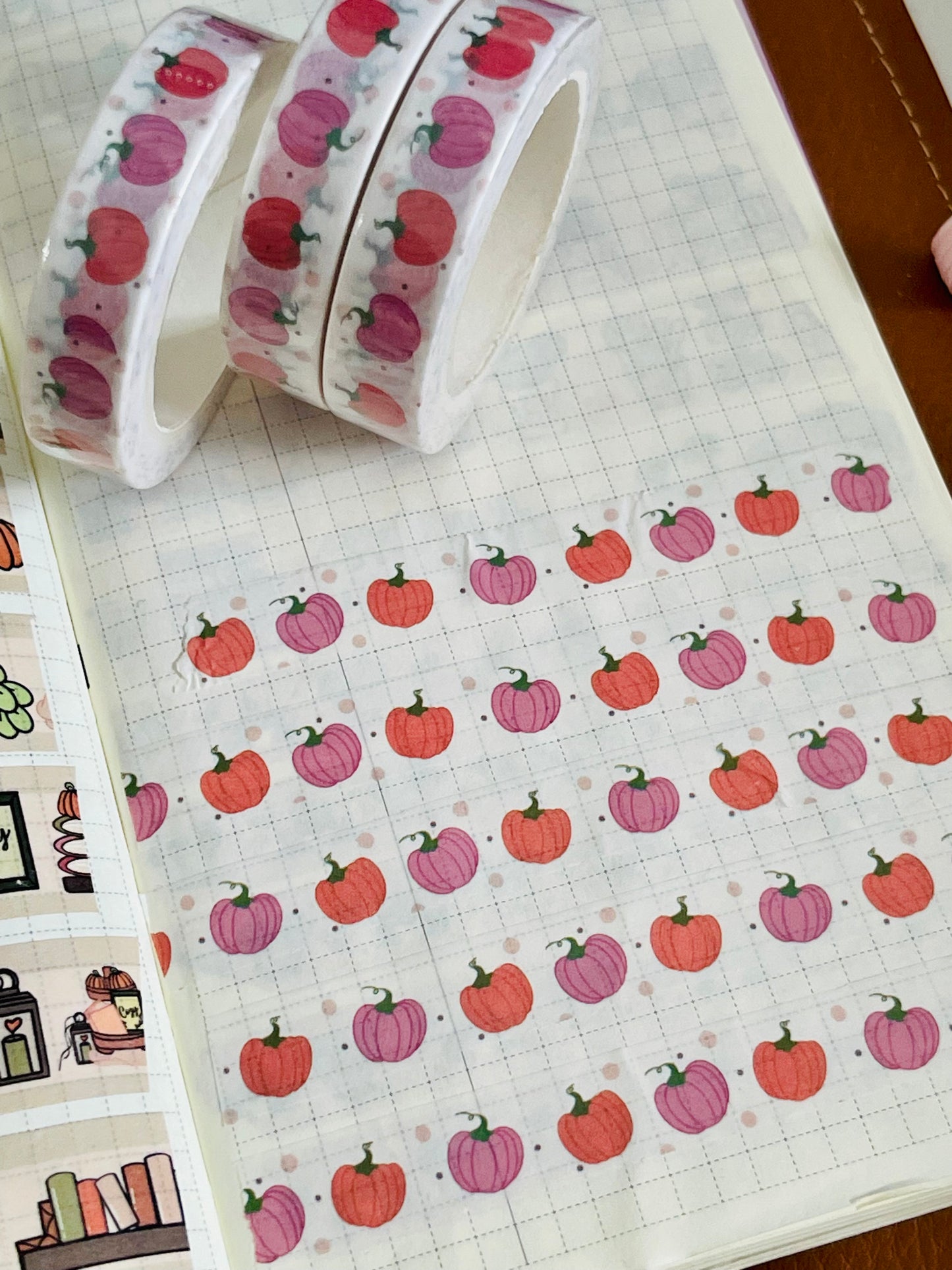 washi tape 1cm x 10 mt - zucchette autunnali
