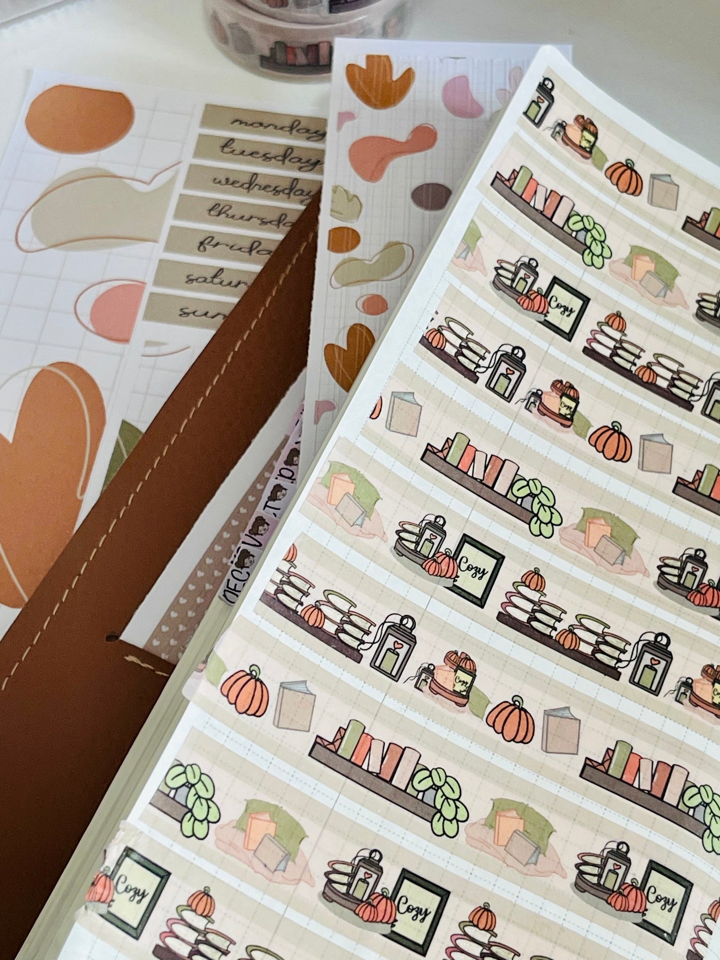 washi tape 1,5 cm x 10 mt - cozy fall