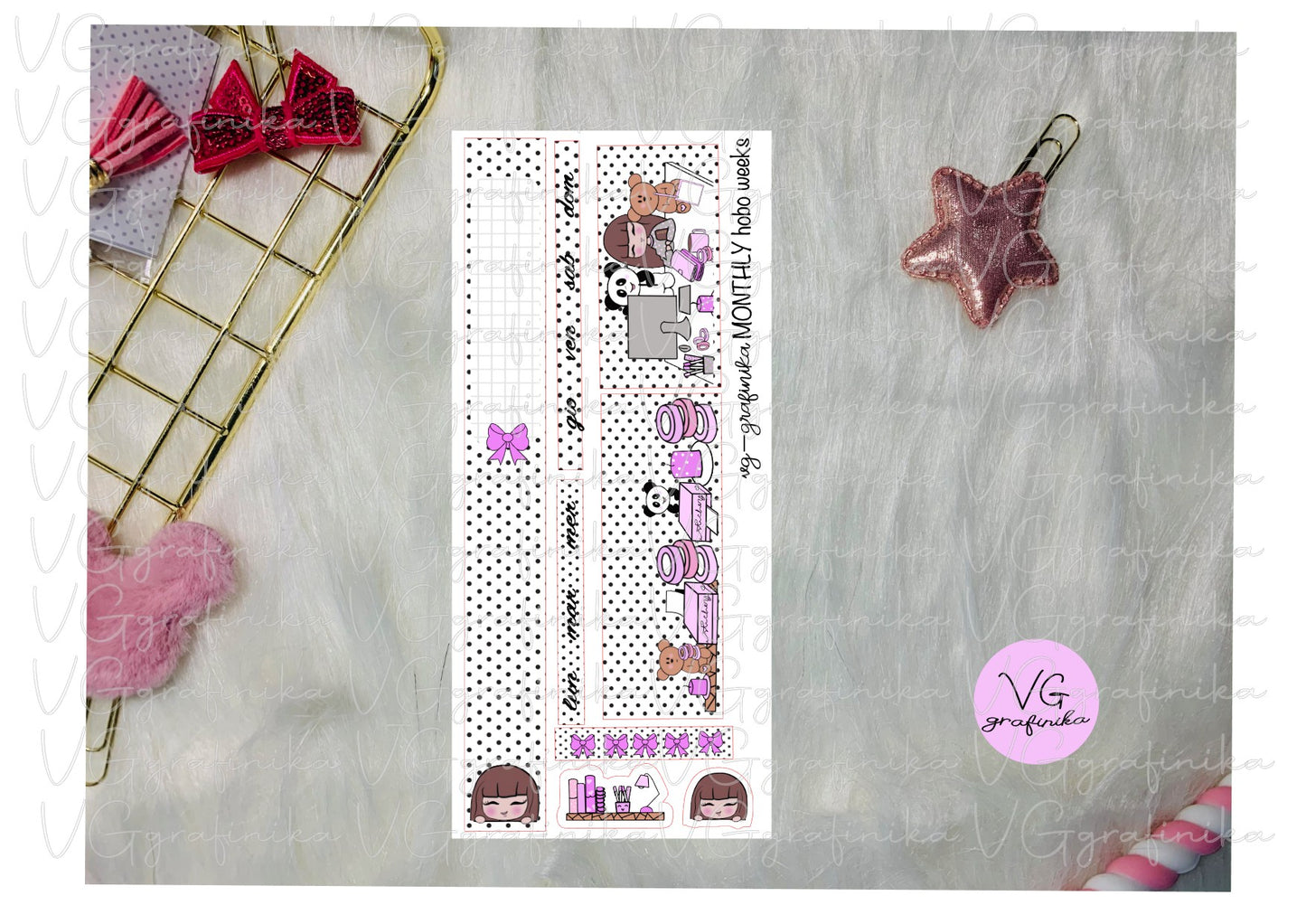 monthly hobonichi weeks - pois with Juliet