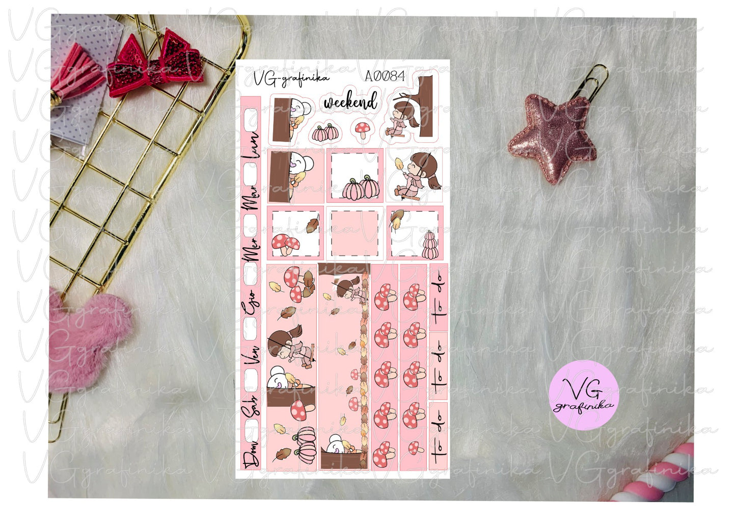 hobonichi weeks A0084 - pink autumn
