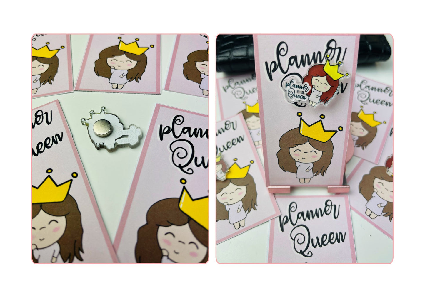 magnetic pin - acrilico - Vicky - planner queen