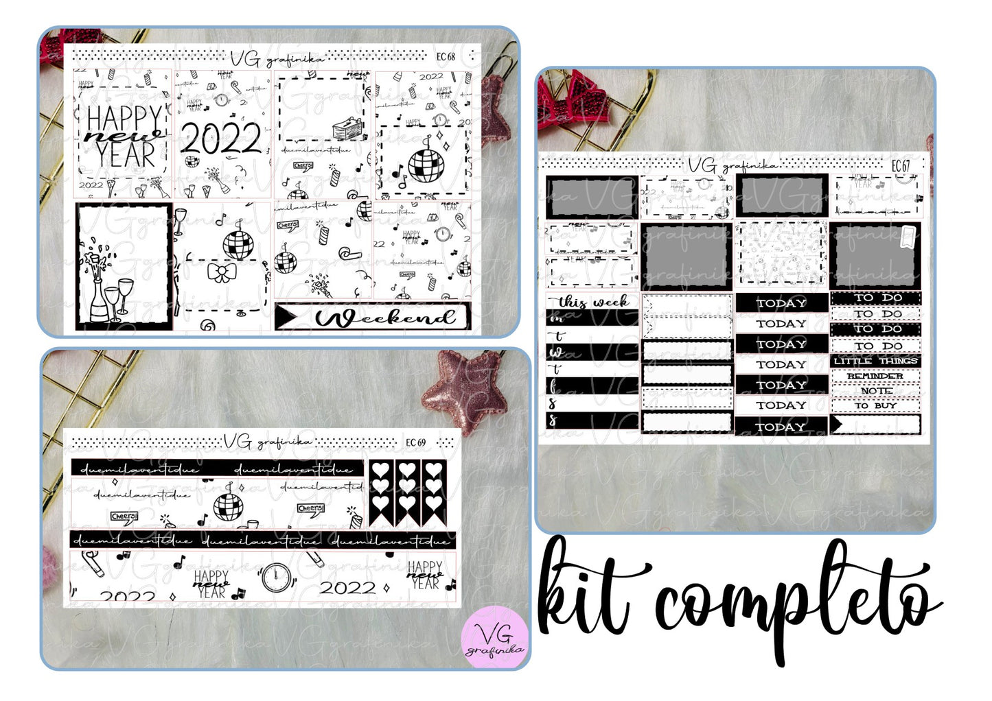 happy new year - erin condren EC 67 - EC 68 - EC 69