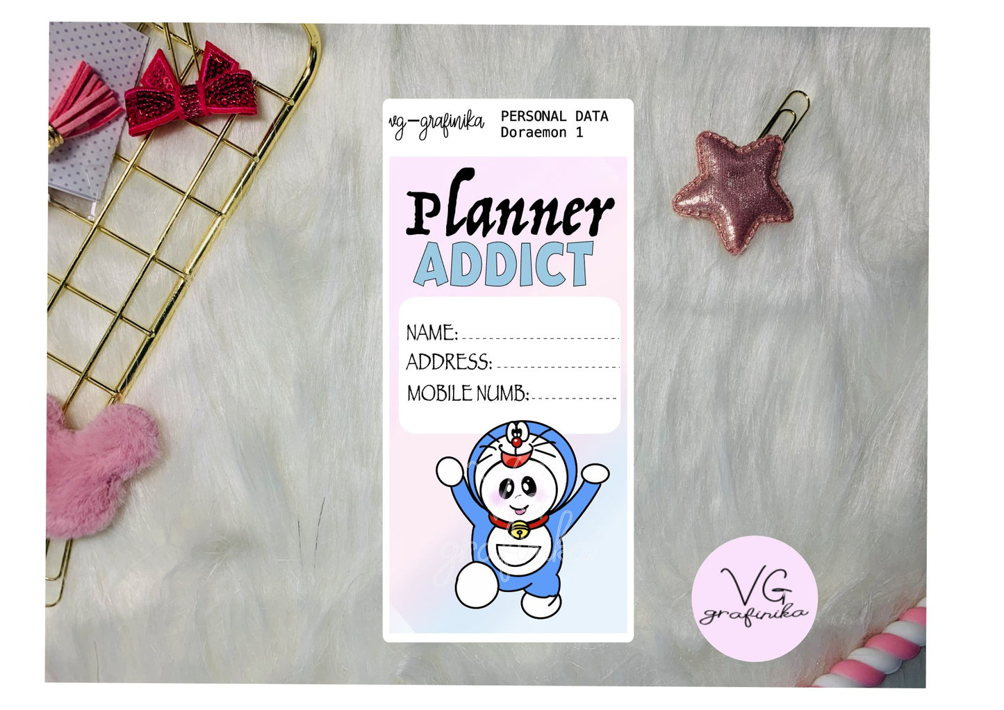 personal data - Doraemon bamboo - hobonichi weeks