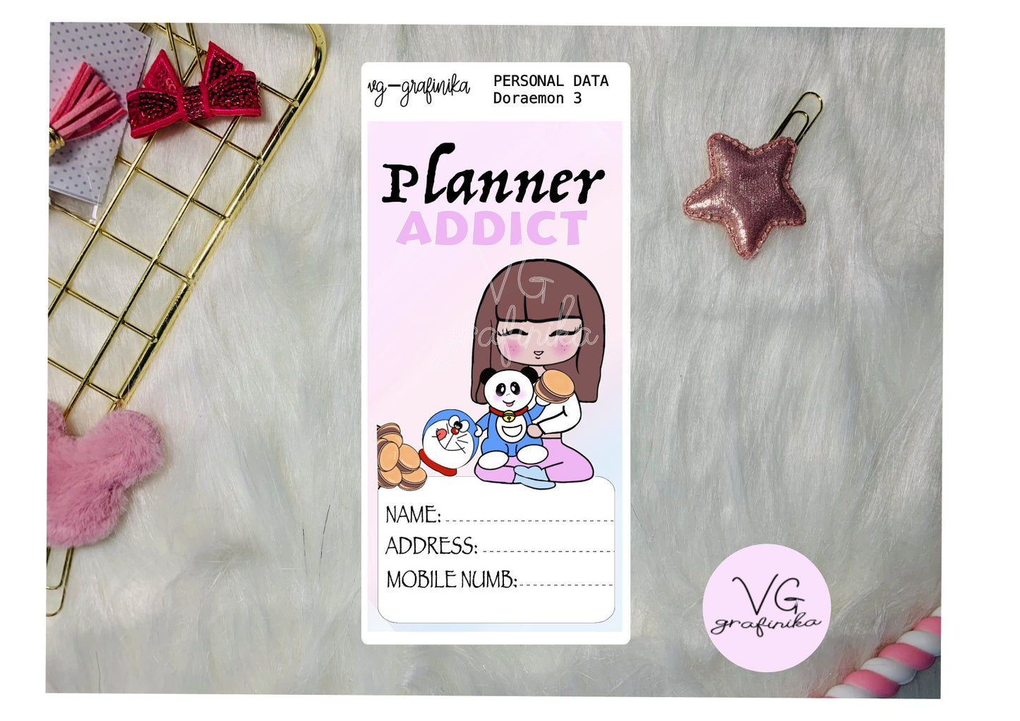 personal data - Doraemon bamboo - hobonichi weeks