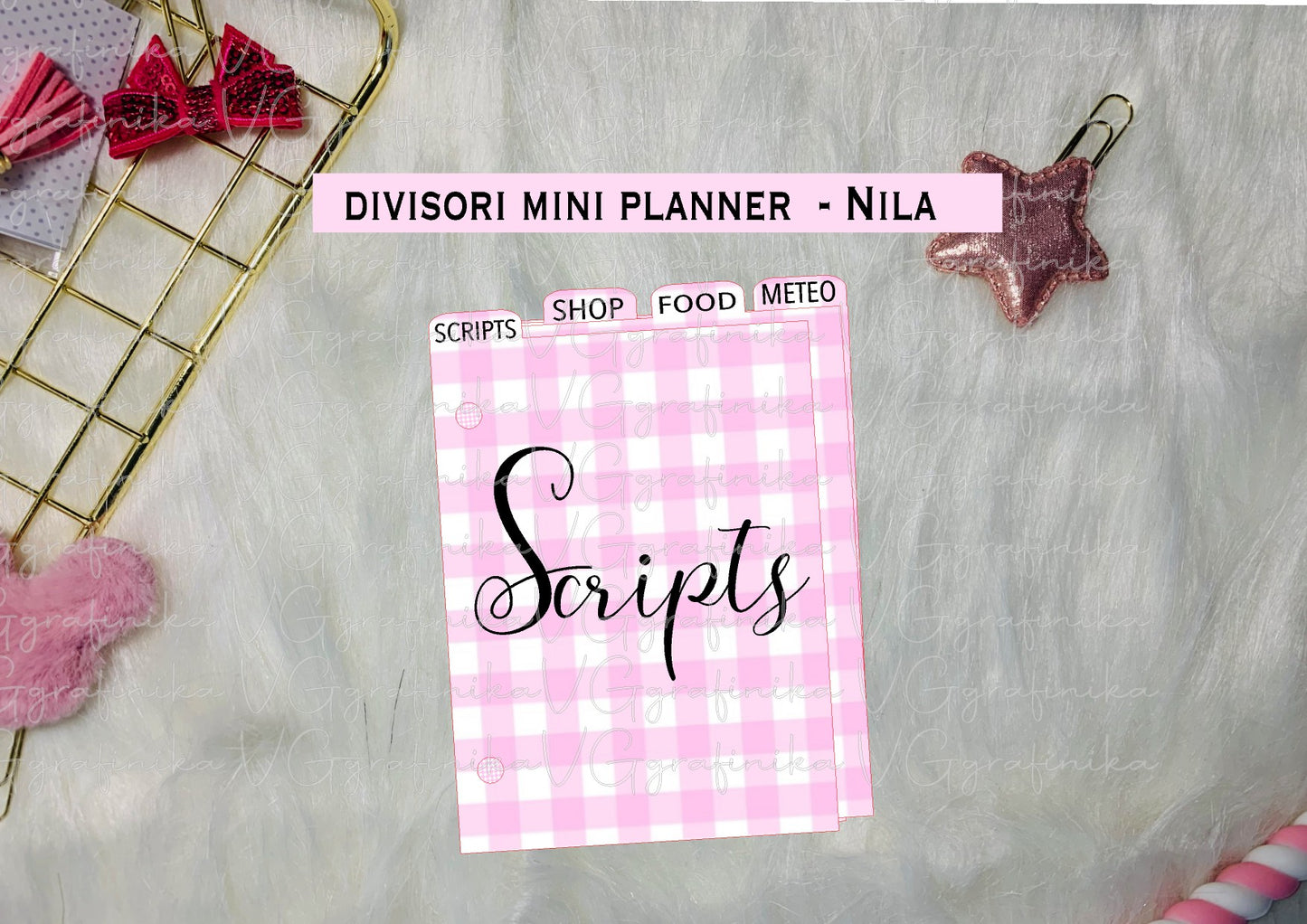 Set di 4 divisori per mini planner Nila