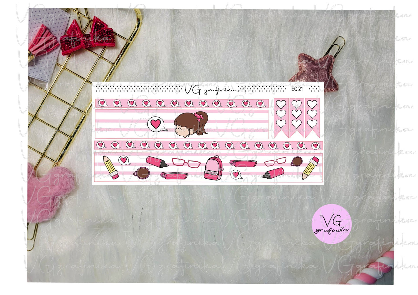 ERIN CONDREN - vicky backtoschool - pink