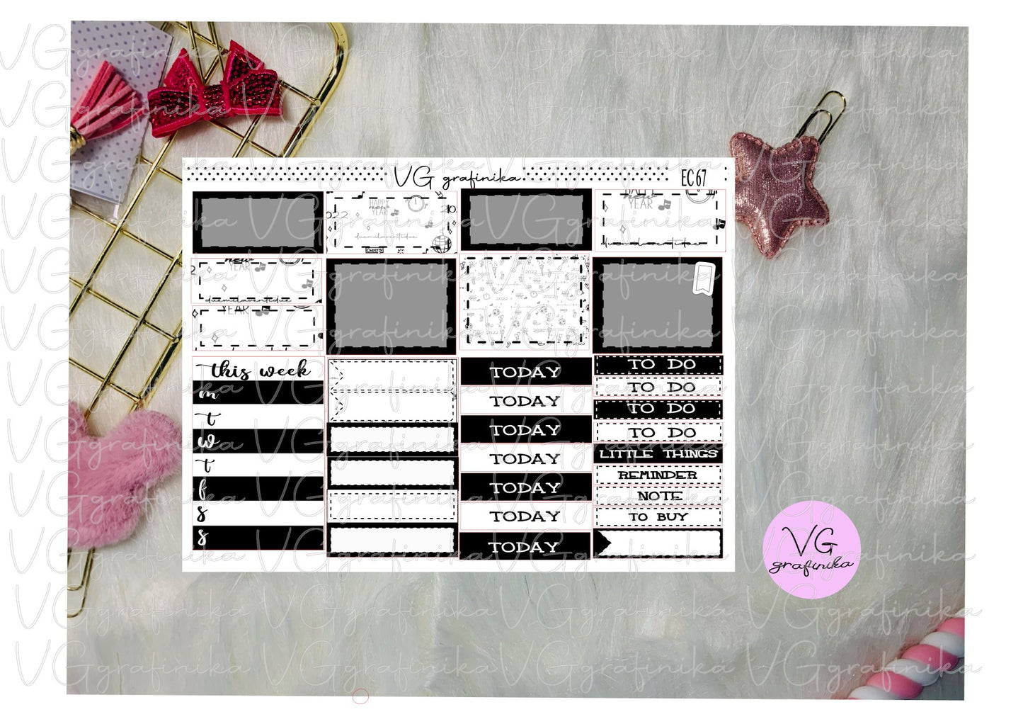happy new year - erin condren EC 67 - EC 68 - EC 69