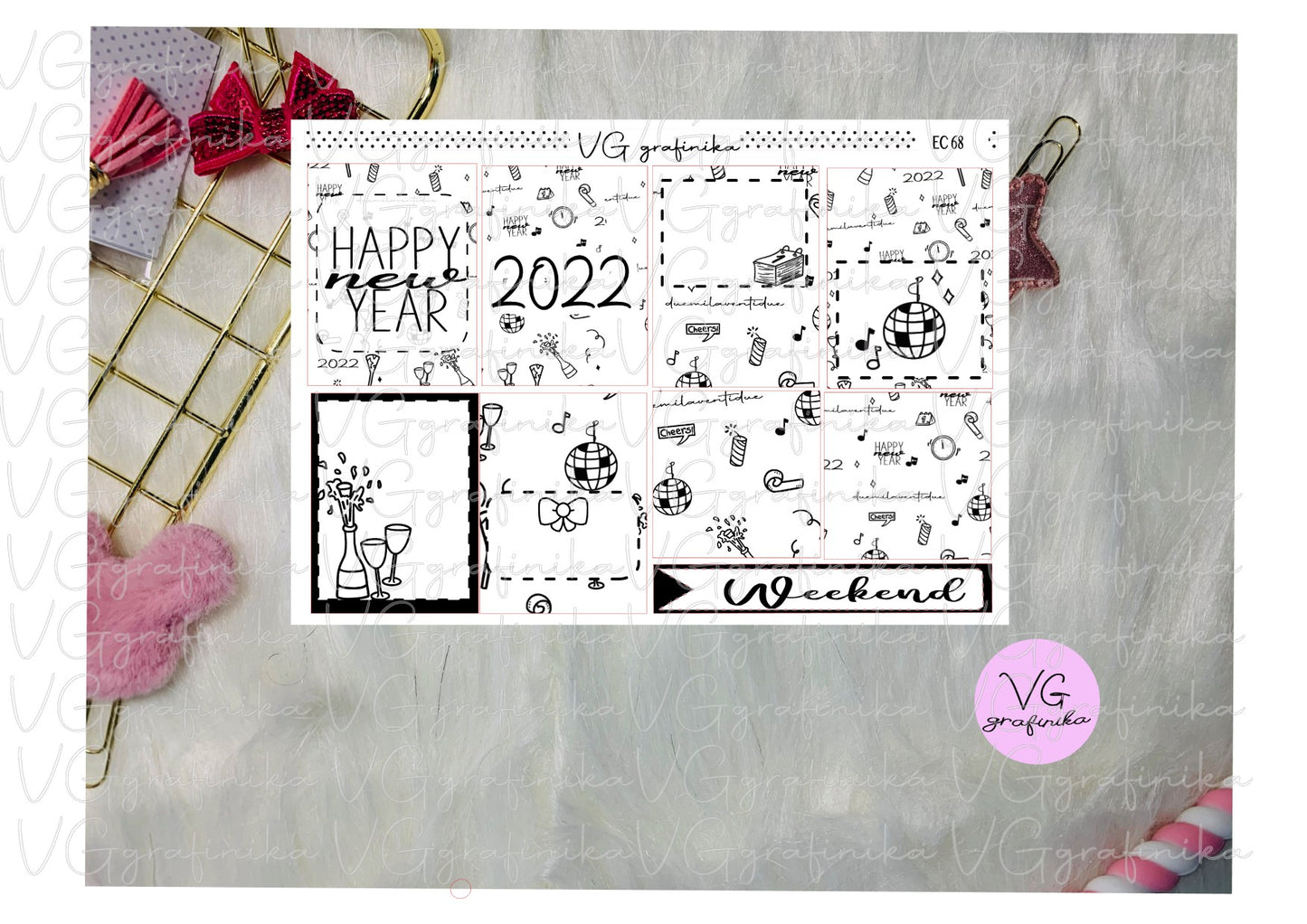 happy new year - erin condren EC 67 - EC 68 - EC 69