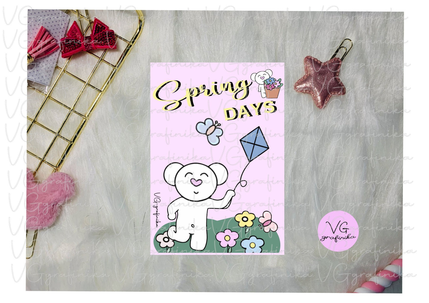 card Big nose - spring days