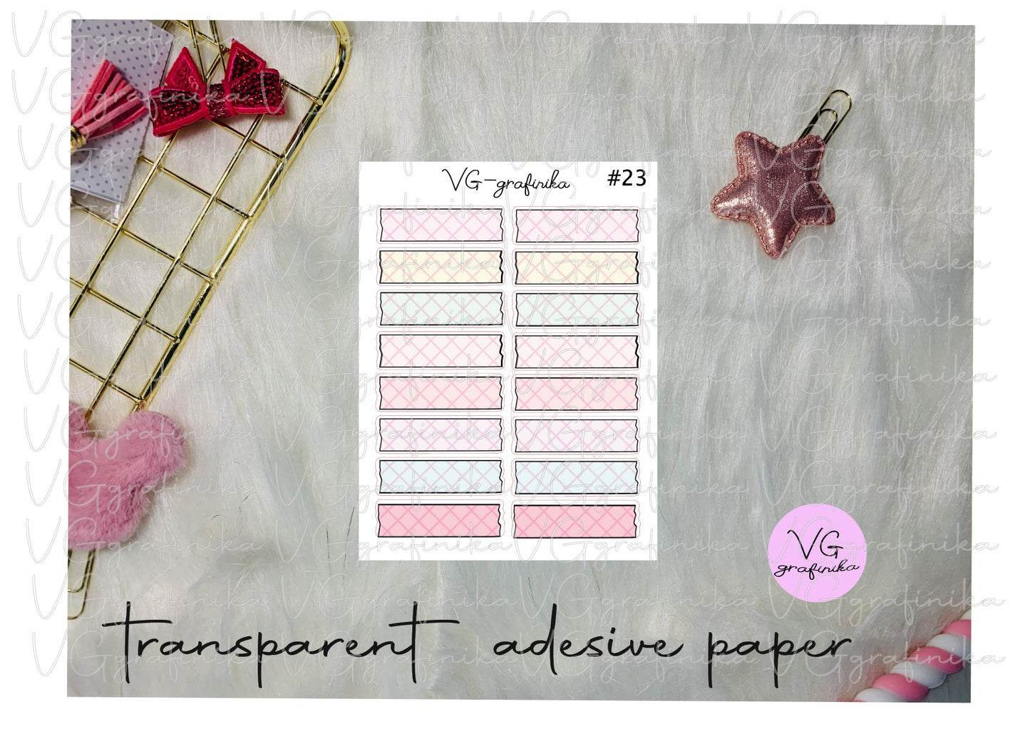 washi strips transparent adesive paper 23