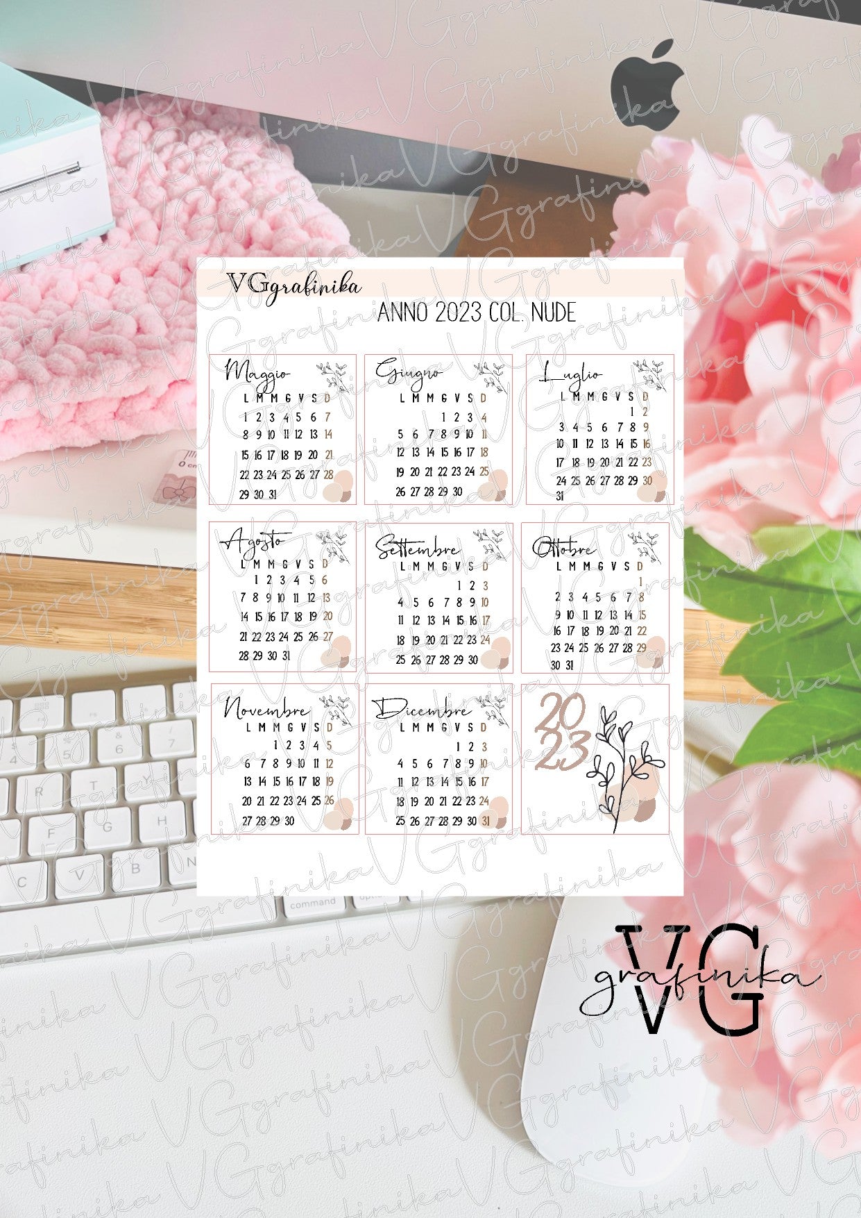 Mini calendari 2023 - nude