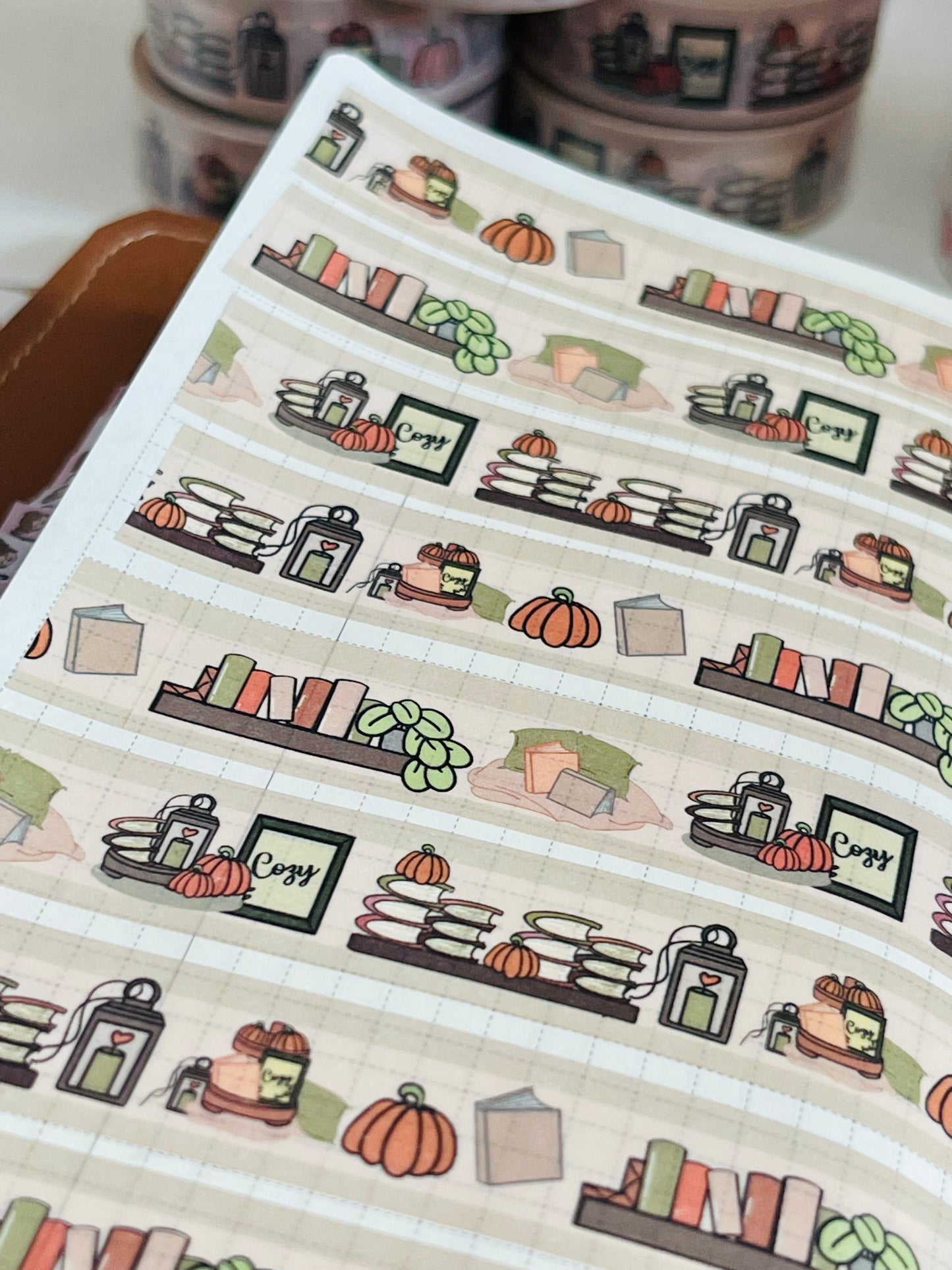 washi tape 1,5 cm x 10 mt - cozy fall