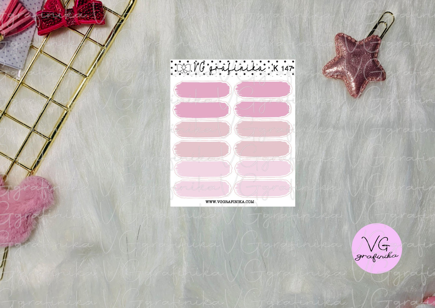 k 147 - washi strips pink