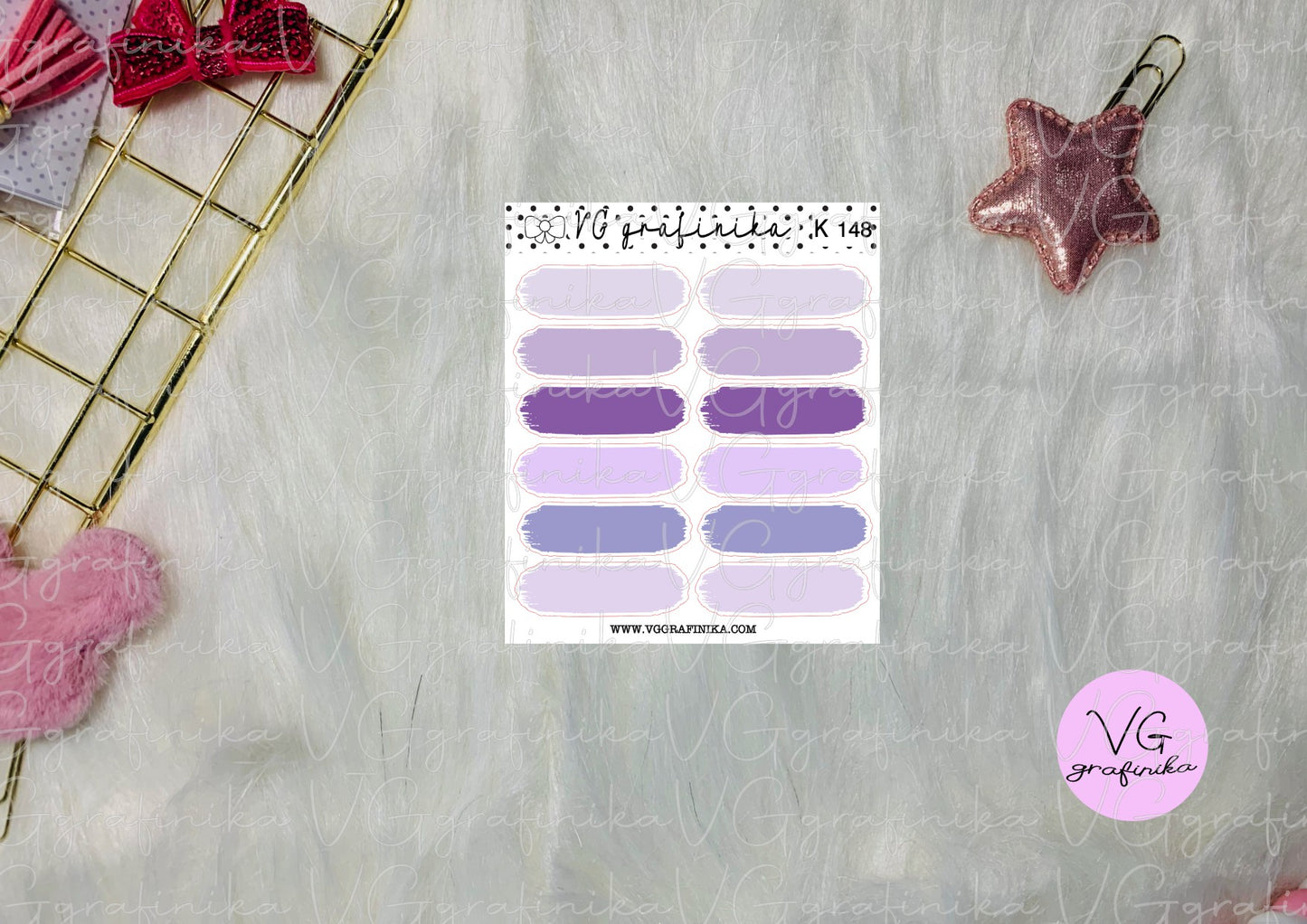 k 148 - washi strips purple