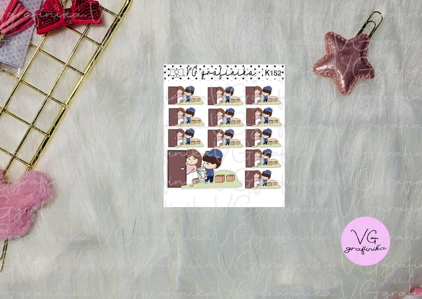 k 151 - k 152 happy mail - postino - Vicky