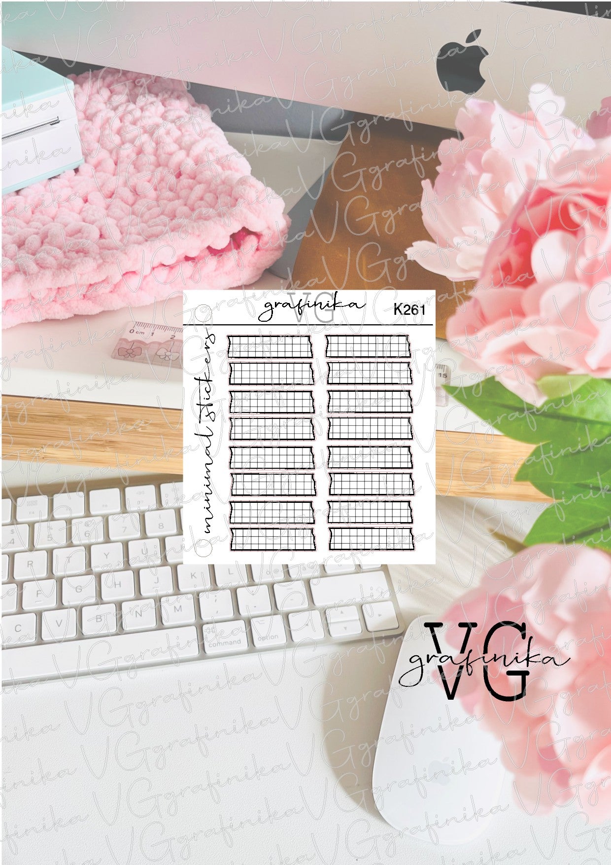 K 261 - minimal - washi strips white